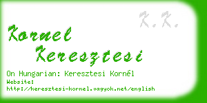 kornel keresztesi business card