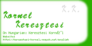 kornel keresztesi business card